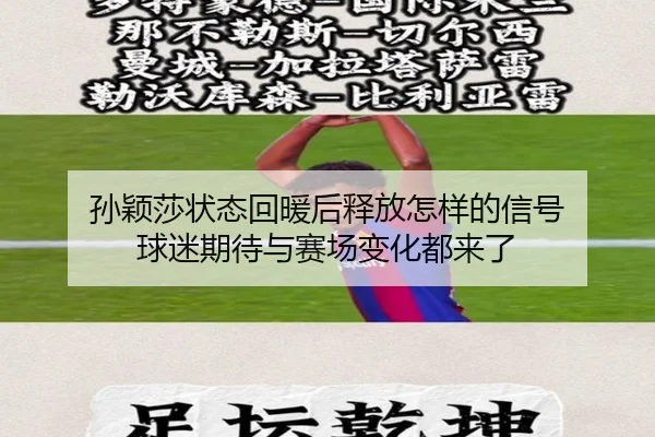 孙颖莎状态回暖后释放怎样的信号 球迷期待与赛场变化都来了